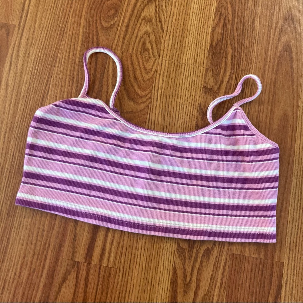 Purple Striped Top